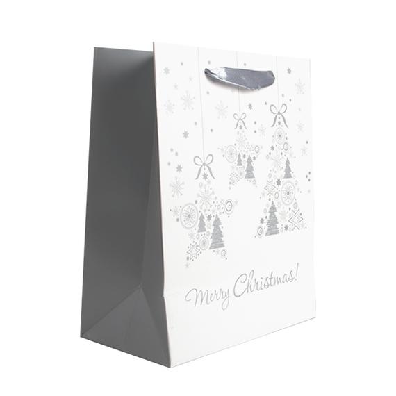 Pakkaus Lahjakassi Merry Christmas Hopea Pieni